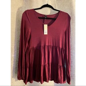 Burgundy shirt